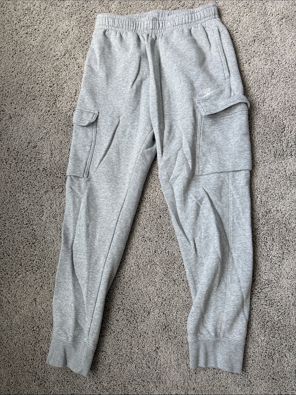 Nike Gray men’s Cargo Sweatpants with Side Pockets